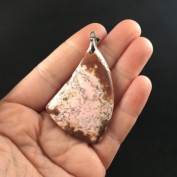 Brown and Pink Turquoise Stone Jewelry Pendant #p3hu3mbBNp0