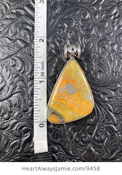 Bumble Bee Jasper Crystal Stone Jewelry Pendant - #QmEfBNHy60M-3