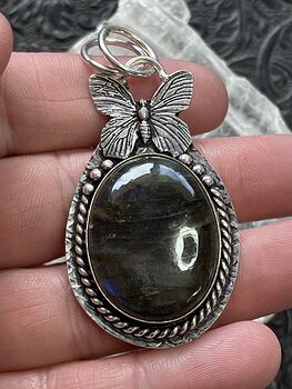 Butterfly Labradorite Crystal Stone Jewelry Pendant #MgjX7VmJPlo