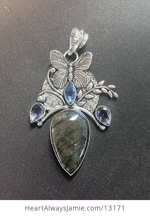 Butterfly Labradorite Crystal Stone Jewelry Pendant - #UtWLCSKAjfI-11