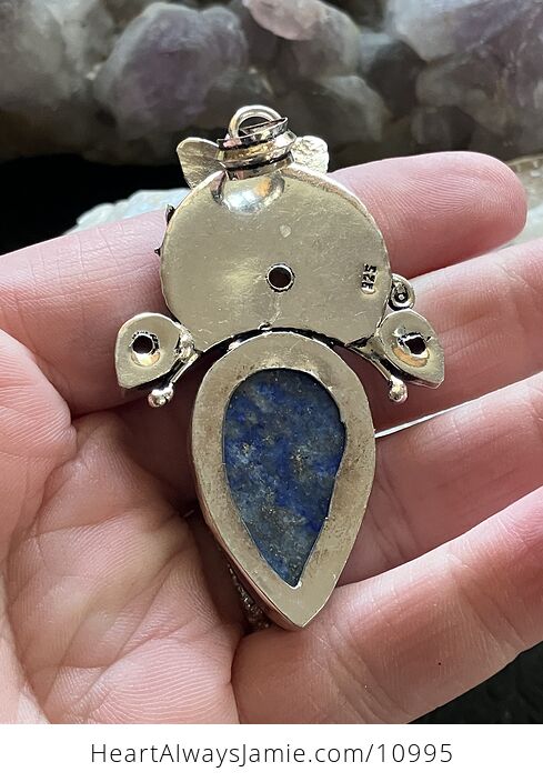 Butterfly Lapiz Lazuli Coral and Peridot Crystal Stone Jewelry Pendant - #A5Usxwl3M4A-5