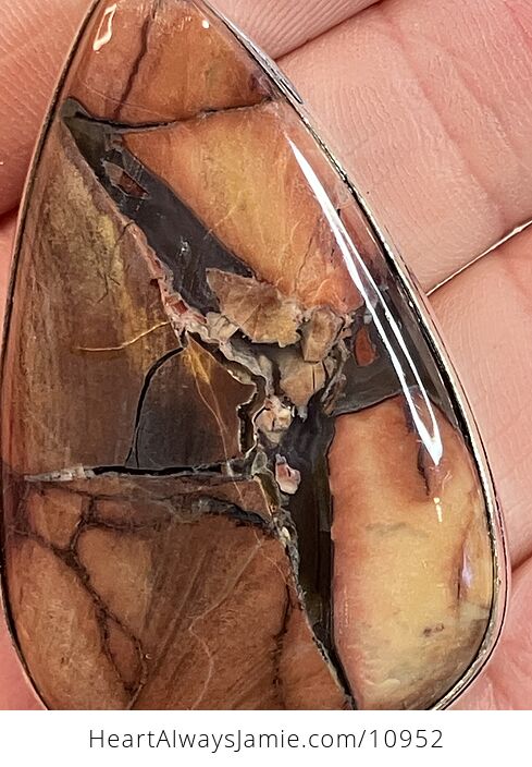 Butterfly Wing Brecciated Jasper Stone Crystal Jewelry Pendant - #BtKaBTZwLp0-2