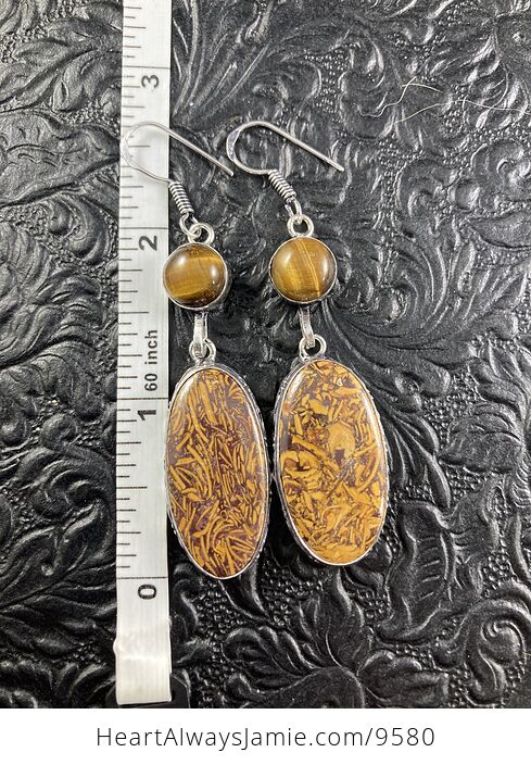 Calligraphy Jasper and Tigers Eye Crystal Stone Jewelry Earrings - #rY3ki6qykVQ-4