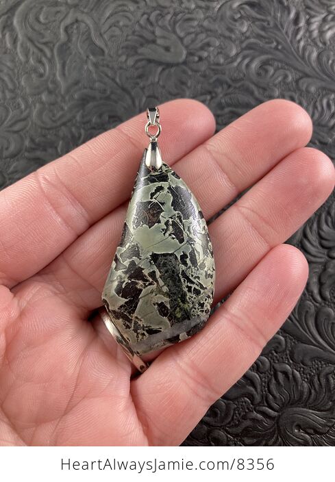 Camouflage Jasper Stone Jewelry Pendant - #dMClUpE6jVg-2