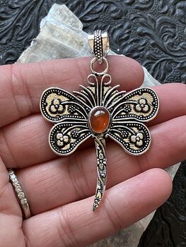 Carnelian Dragonfly Stone Jewelry Crystal Pendant #fCSNmd2KxzY
