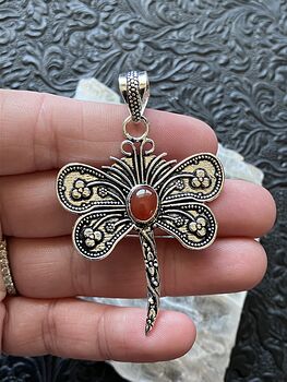 Carnelian Dragonfly Stone Jewelry Crystal Pendant Imperfect Discount #mjIu1RqdFoQ