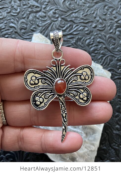 Carnelian Dragonfly Stone Jewelry Crystal Pendant Imperfect Discount - #mjIu1RqdFoQ-1