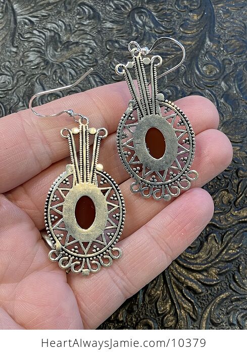 Carnelian Handcrafted Stone Jewelry Crystal Earrings - #AnugykmOaOE-4
