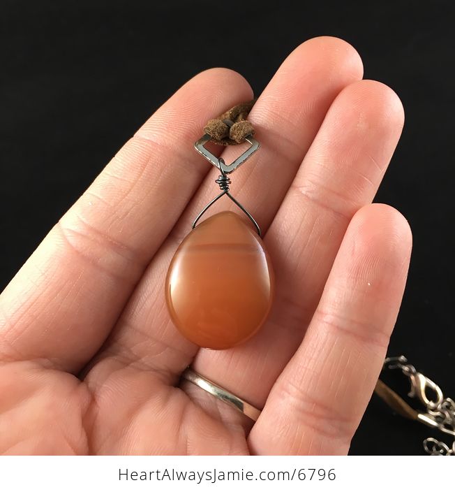 Carnelian Stone Jewelry Pendant Necklace - #2bwSv6DawqY-1