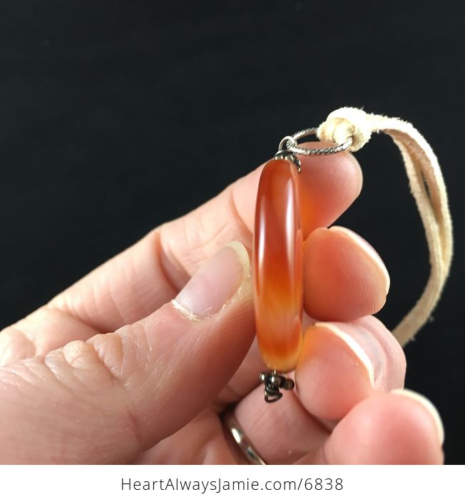 Carnelian Stone Jewelry Pendant Necklace - #PHMtgFcOJMc-3