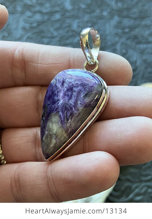 Charoite and Canasite Pendant Stone Crystal Jewelry - #7kPSERiX3U0-5