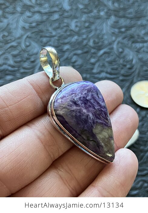 Charoite and Canasite Pendant Stone Crystal Jewelry - #7kPSERiX3U0-3