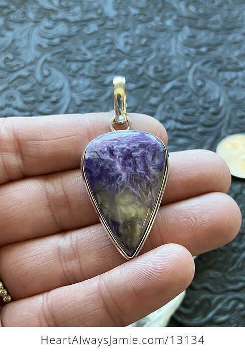 Charoite and Canasite Pendant Stone Crystal Jewelry - #7kPSERiX3U0-2