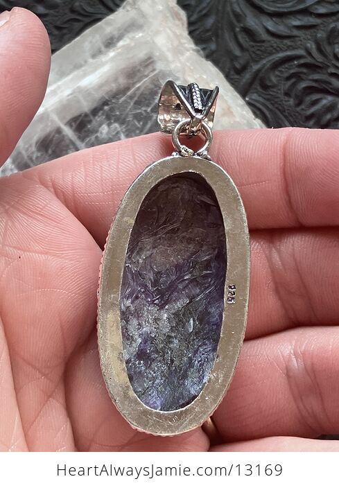 Charoite and Tinaksite Pendant Stone Crystal Jewelry - #2vzYDLGmJ5g-5