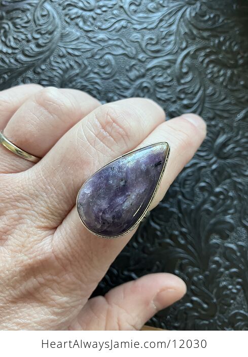 Charoite Gemstone Crystal Stone Jewelry Ring - #ut1h8vpi07c-7