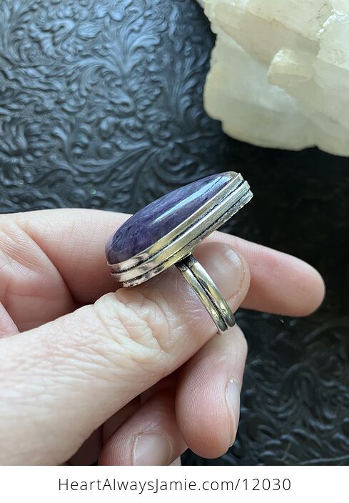 Charoite Gemstone Crystal Stone Jewelry Ring - #ut1h8vpi07c-3