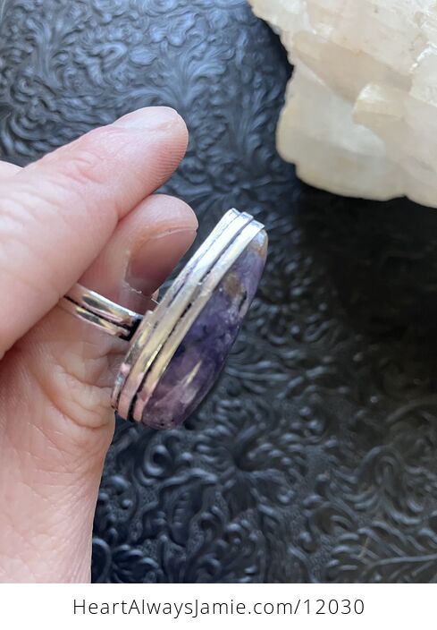 Charoite Gemstone Crystal Stone Jewelry Ring - #ut1h8vpi07c-4