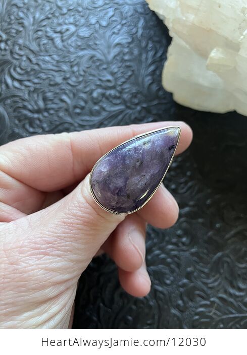 Charoite Gemstone Crystal Stone Jewelry Ring - #ut1h8vpi07c-5