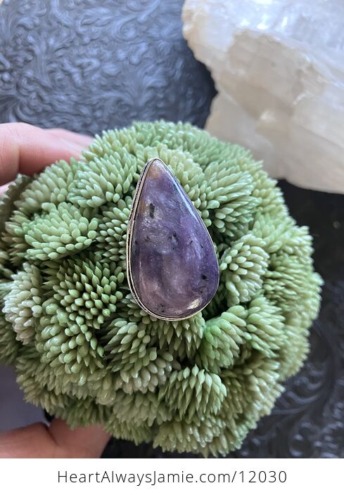 Charoite Gemstone Crystal Stone Jewelry Ring - #ut1h8vpi07c-1