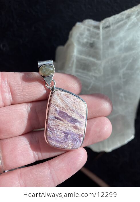 Charoite Labradorite Crystal Stone Jewelry Pendant - #STbA25uKwks-3