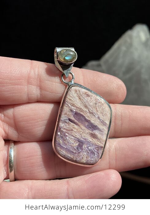 Charoite Labradorite Crystal Stone Jewelry Pendant - #STbA25uKwks-1