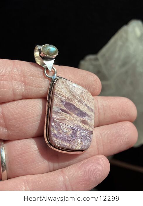 Charoite Labradorite Crystal Stone Jewelry Pendant - #STbA25uKwks-6