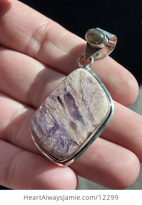 Charoite Labradorite Crystal Stone Jewelry Pendant - #STbA25uKwks-4