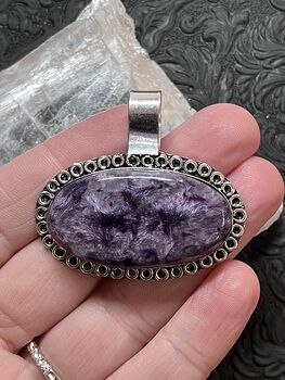 Charoite Pendant Stone Crystal Jewelry #KxqgUmhsQLg