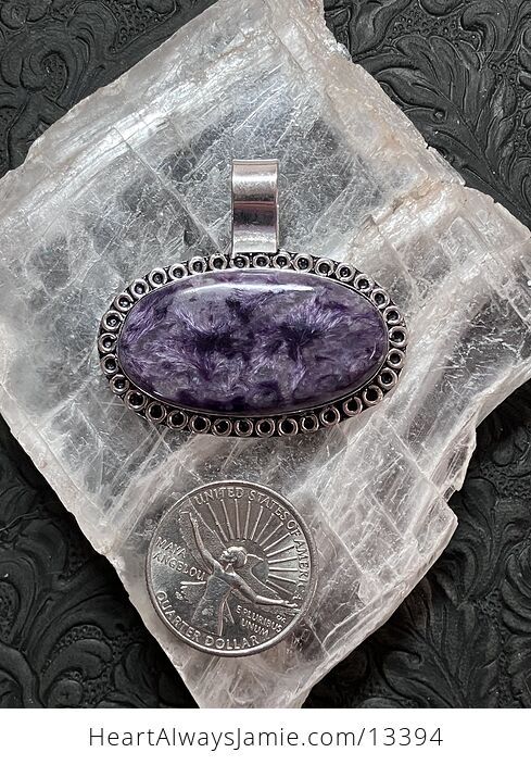 Charoite Pendant Stone Crystal Jewelry - #KxqgUmhsQLg-3