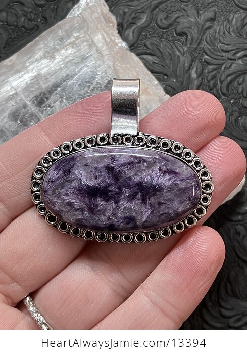 Charoite Pendant Stone Crystal Jewelry - #KxqgUmhsQLg-1