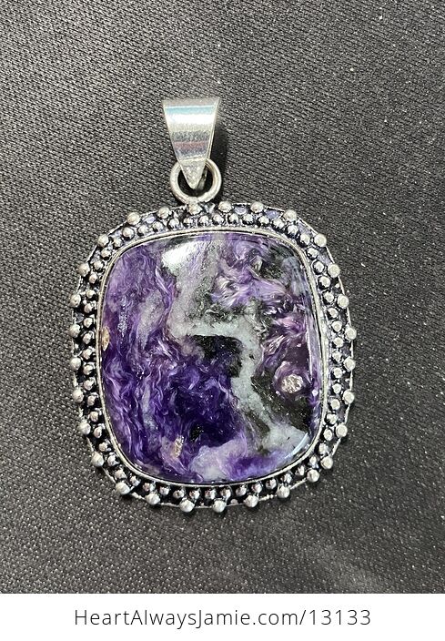 Charoite Pendant Stone Crystal Jewelry - #WqwS8HBBCjU-1