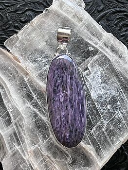 Charoite Purple Stone Jewelry Crystal Pendant #6fhK4TGoWMw