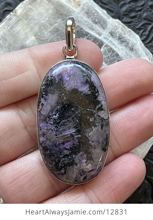 Charoite Purple Stone Jewelry Crystal Pendant - #heH4a6mDwPk-2