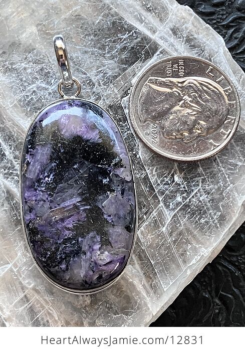 Charoite Purple Stone Jewelry Crystal Pendant - #heH4a6mDwPk-6