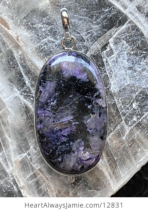 Charoite Purple Stone Jewelry Crystal Pendant - #heH4a6mDwPk-1