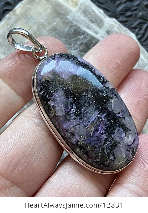 Charoite Purple Stone Jewelry Crystal Pendant - #heH4a6mDwPk-3