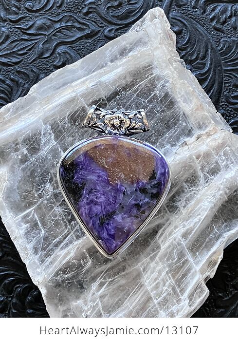 Charoite Tinaksite and Aegirine Pendant Stone Crystal Jewelry - #fpZkaoNV5xE-1