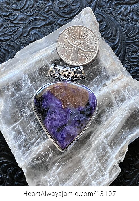 Charoite Tinaksite and Aegirine Pendant Stone Crystal Jewelry - #fpZkaoNV5xE-7