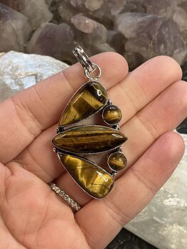 Chatoyant Tigers Eye Gemstone Crystal Jewelry Pendant #MUxW4du1oHY