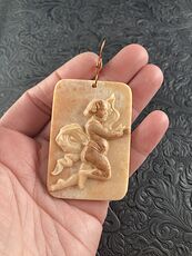 Cherub or Angel Jasper Pendant Stone Jewelry Mini Art Ornament #i5QYCmgqZwc