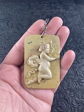 Cherub or Angel Jasper Pendant Stone Jewelry Mini Art Ornament #smtHRqbhKJE