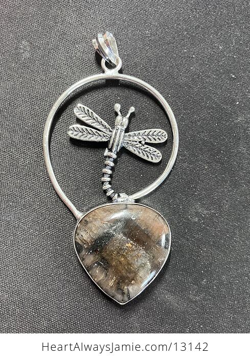 Chiastolite Andalusite Dragonfly Pendant Crystal Stone Jewelry - #nw2NK8hbGYo-1