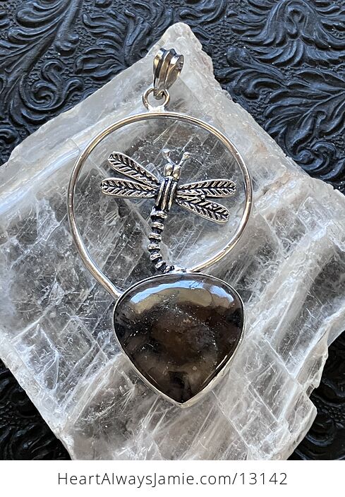 Chiastolite Andalusite Dragonfly Pendant Crystal Stone Jewelry - #nw2NK8hbGYo-7