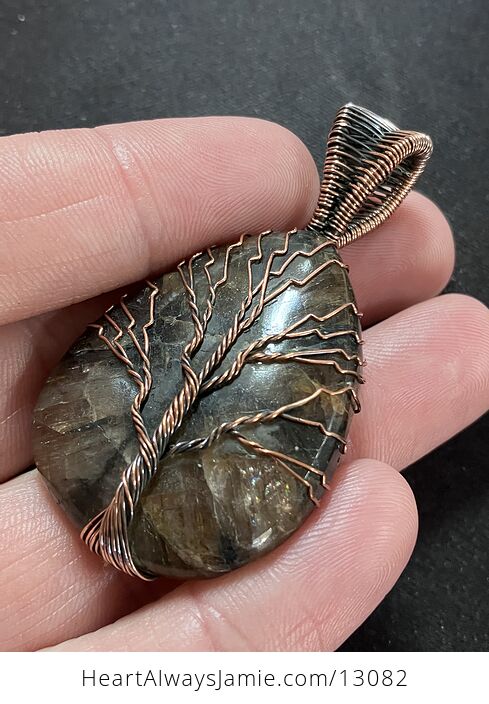 Chiastolite Andalusite Wire Wrapped Tree of Life Pendant Crystal Stone Jewelry - #PhQDd6bczlI-13