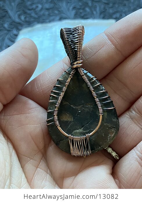 Chiastolite Andalusite Wire Wrapped Tree of Life Pendant Crystal Stone Jewelry - #PhQDd6bczlI-5