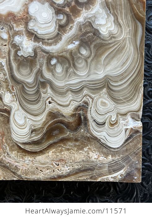 Chocolate Calcite Slab Stone Crystal Plate - #GW0kB6yLRuw-13
