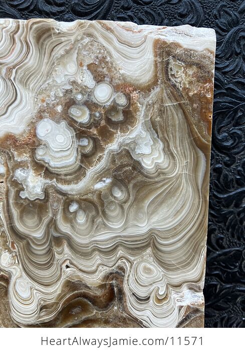 Chocolate Calcite Slab Stone Crystal Plate - #GW0kB6yLRuw-12
