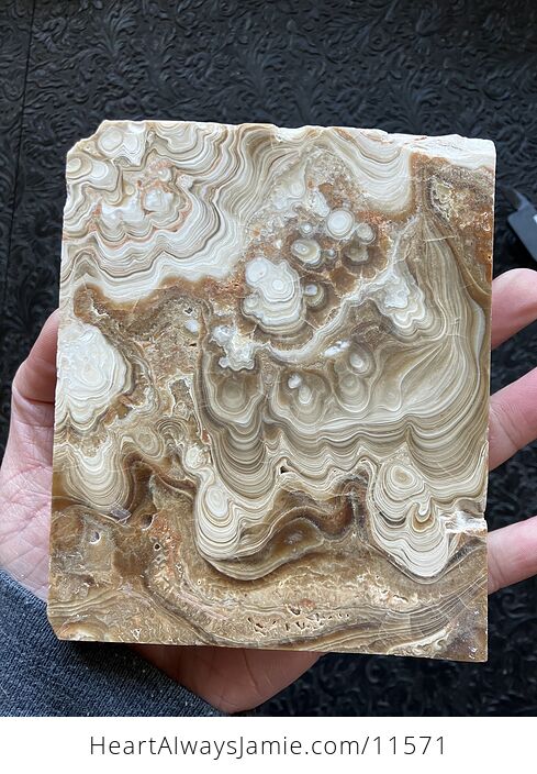 Chocolate Calcite Slab Stone Crystal Plate - #GW0kB6yLRuw-3
