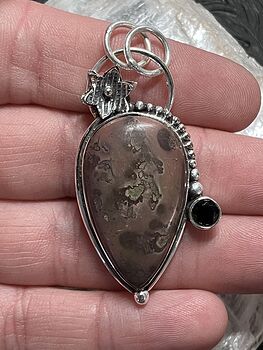 Chohua Coffee Bean Jasper Floral Pendant Stone Crystal Jewelry #QIsua0d5Gz4