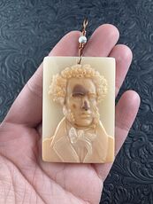 Chopin Music Composer Jasper Pendant Stone Jewelry Mini Art Ornament #cYIpMhK58ko